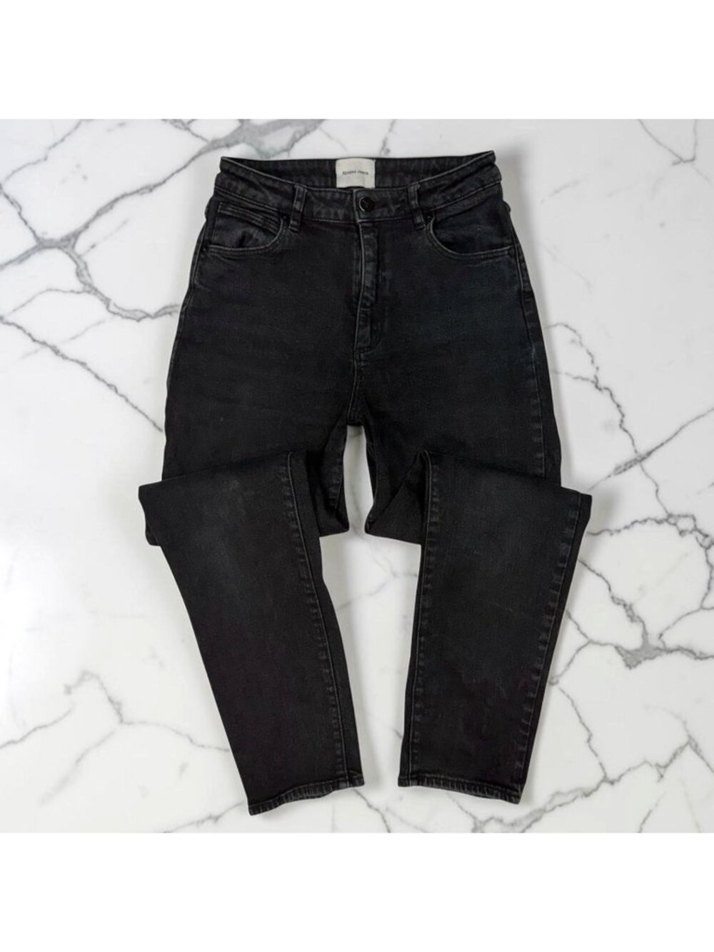 ABRAND '94 High Slim Mom Jeans Size 10/28 Black Denim High Rise Tapered Ankle